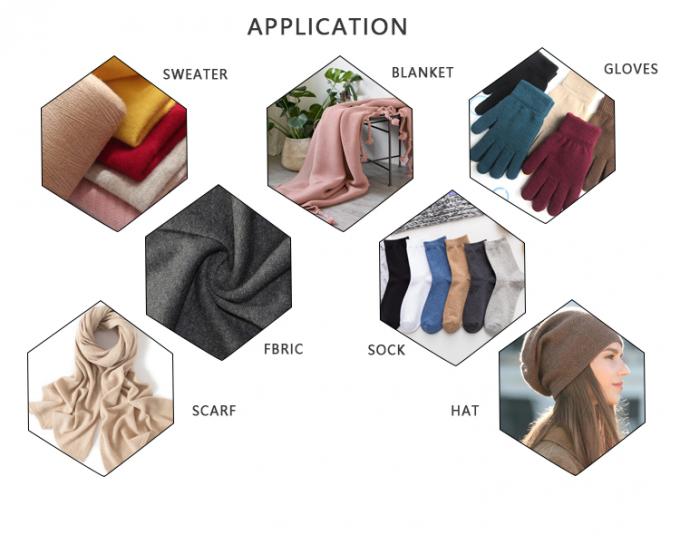Acidproof Cashmere Wool Blend Yarn Moistureproof For Weaving